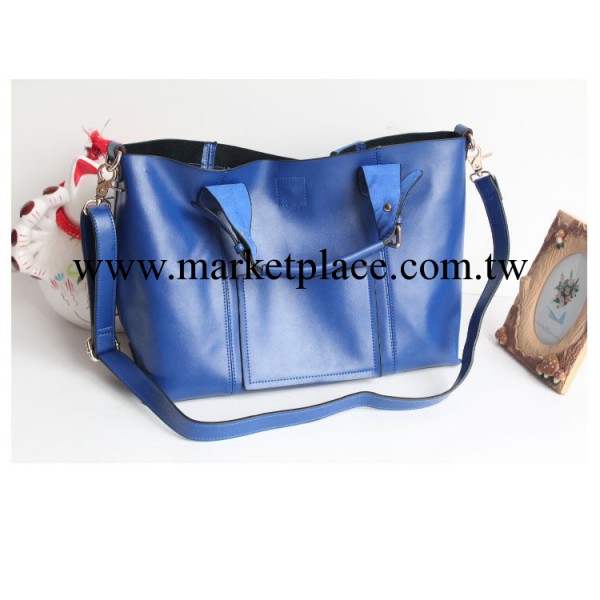 2013新款時尚真皮女包藍色牛皮單肩包斜跨包10009工廠,批發,進口,代購
