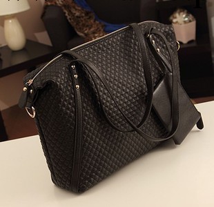 zara正品女包2014秋冬新款菱格黑色大包單肩斜挎包時尚百搭配女包工廠,批發,進口,代購