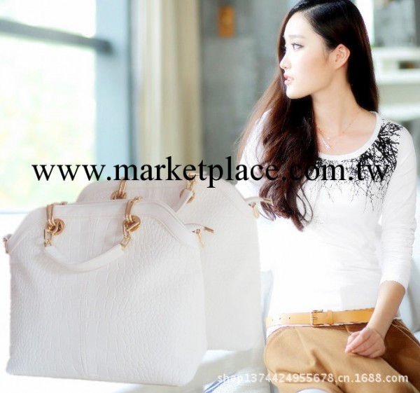 2013銷量冠軍 歐美時尚鱷魚紋手提單肩斜跨休閒威帝保羅女包工廠,批發,進口,代購