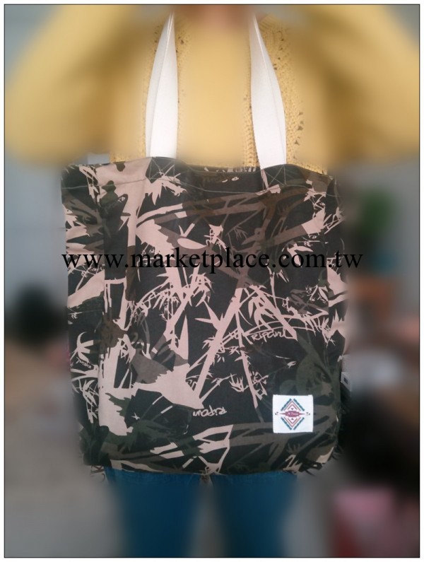 日本原單 獨立設計師 不規則迷彩風格 帆佈環保購物袋工廠,批發,進口,代購
