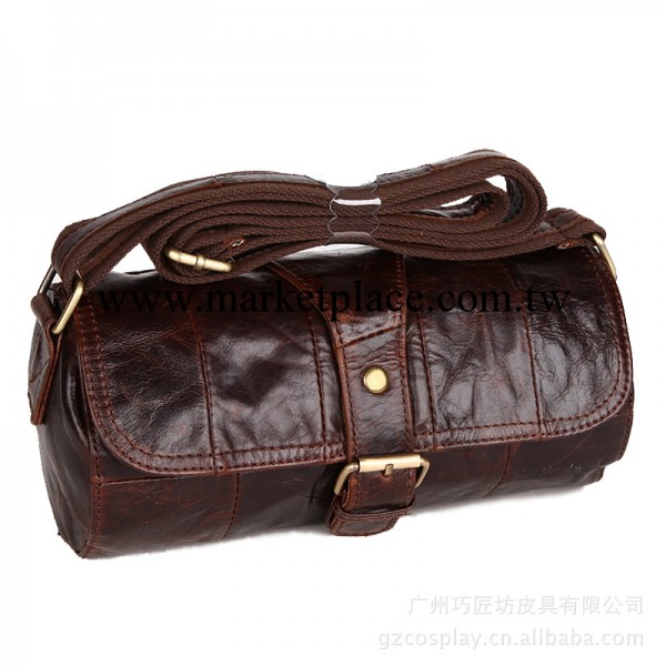 廠傢直銷真皮女包 頭層牛皮圓桶斜挎包 皮匠傳奇905088 支持混批工廠,批發,進口,代購