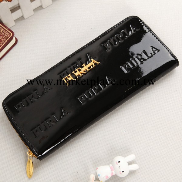Furla芙拉歐美時尚亮皮字母長款真皮拉鏈錢包女士錢包手拿包 盒裝工廠,批發,進口,代購