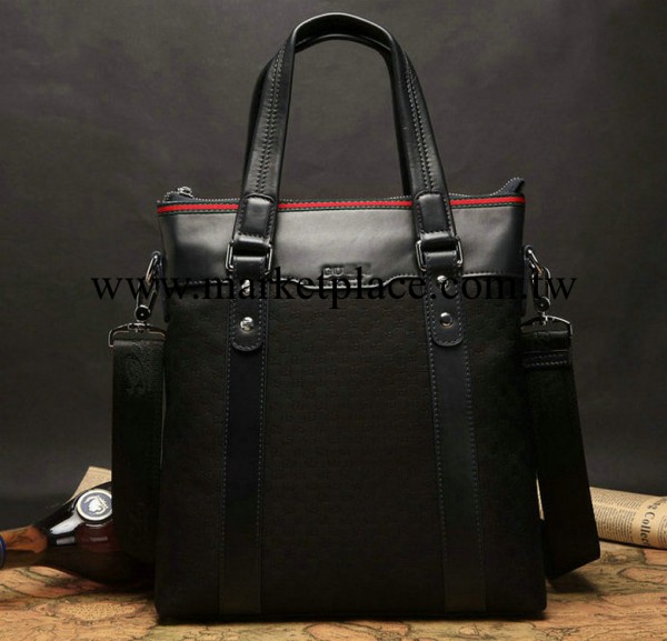 韓版新款男士手提包 商務豎款斜挎包 單肩包牛津佈配牛皮壓花男包工廠,批發,進口,代購