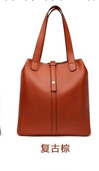 蔻丹同款2014新款真皮時尚女包潮女士復古手提單肩水桶子母包批發工廠,批發,進口,代購