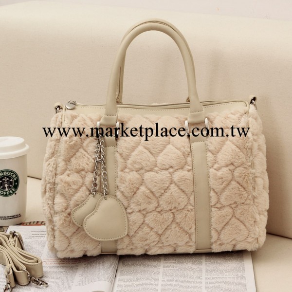 熱銷萬件爆款 2013冬季毛毛絨包桃心單肩手提女包包140工廠,批發,進口,代購