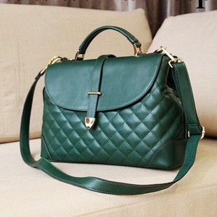 2013新品真皮女包菱格牛皮高檔優雅氣質OL時尚單肩手提斜挎油蠟皮工廠,批發,進口,代購