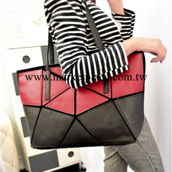 2013秋冬歐美時尚新款休閒拼接女包 大氣手提單肩包 廠傢批發工廠,批發,進口,代購