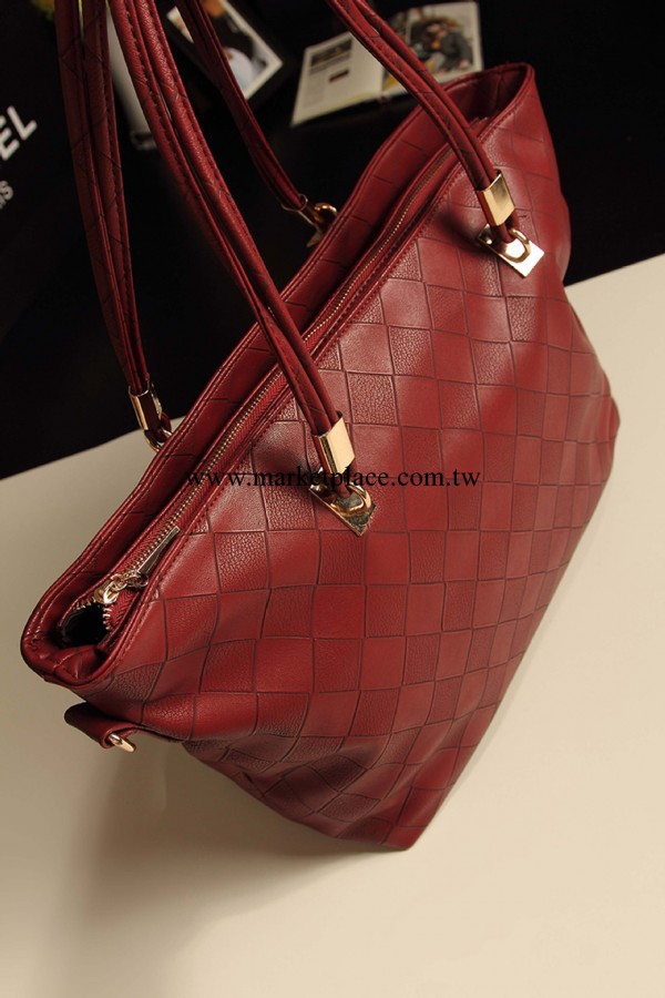 2014新款女包潮流單肩高質量歐美時尚酒紅黑色子母包大包女包工廠,批發,進口,代購