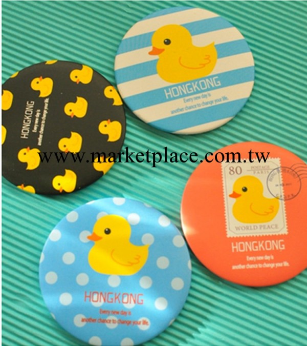 小黃鴨duck 可愛紙面 小鏡子 化妝鏡 隨身鏡工廠,批發,進口,代購