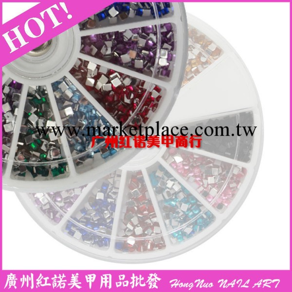 HongNuo 美甲鉆石 DIY 彩色水鉆 12色國產方形水鉆 正方形鉆工廠,批發,進口,代購