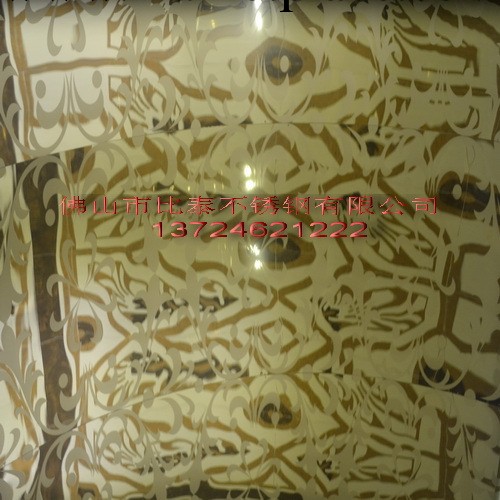專業供應彩色不銹鋼板 不銹鋼蝕刻板 電梯轎廂板 金色工廠,批發,進口,代購