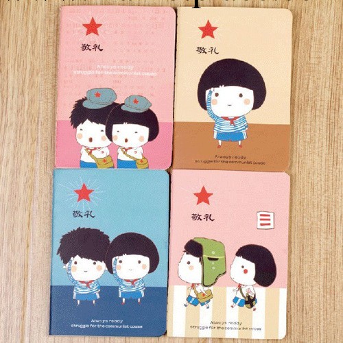 y790韓國款創意文具可愛清新學習用品小筆記本子記事本(敬禮小孩)工廠,批發,進口,代購