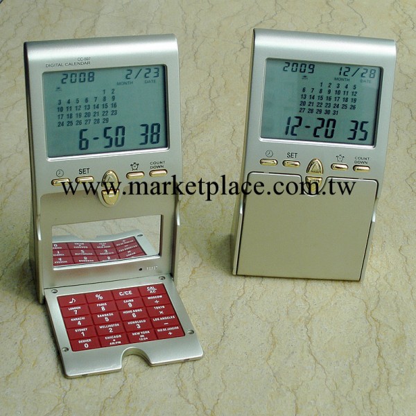 新奇特廣告促銷禮品臺歷 電子萬年歷 精巧電子臺歷工廠,批發,進口,代購
