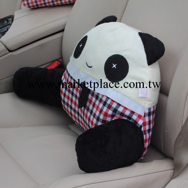 熱銷 卡通格子熊貓系列 汽車內飾用品 超萌格子熊貓 手臂腰靠批發・進口・工廠・代買・代購