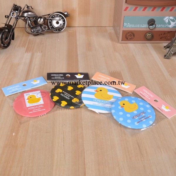 韓國文具 天克 黃小鴨隨身鏡 可愛小黃鴨迷你梳妝鏡子TR-D426015工廠,批發,進口,代購