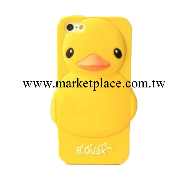 iphone5s小鴨子手機套 iphone4s大黃鴨保護套 卡通立體矽膠套工廠,批發,進口,代購