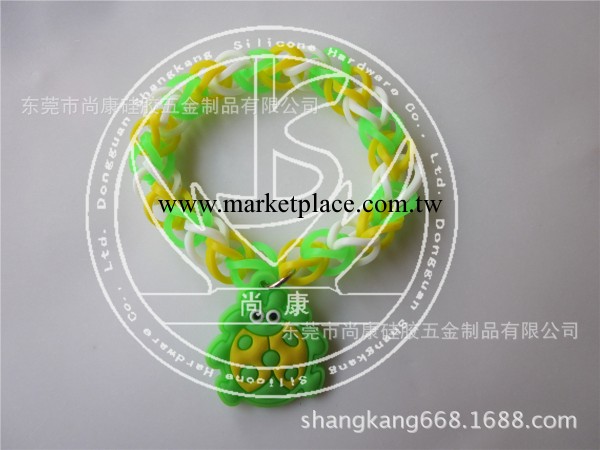 diy矽膠手鏈 橡皮筋手環 彩色熒光矽膠皮筋手環 純手工編織手鏈工廠,批發,進口,代購