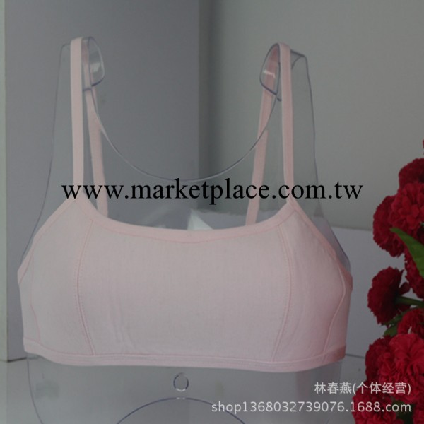 促銷款 10-18歲少女學生發育期三排扣背心內衣 純色舒適薄棉工廠,批發,進口,代購