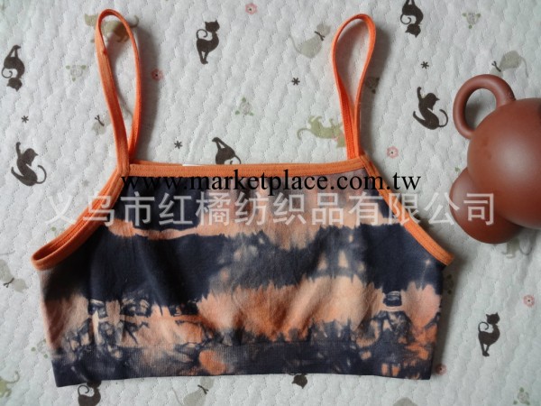 廠傢直銷 女士無縫吊帶胸罩 紮染印花小背心 肩帶無縫胸罩工廠,批發,進口,代購