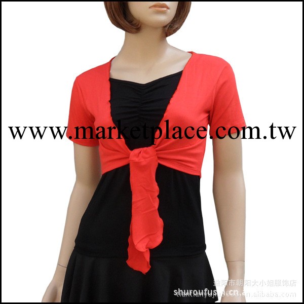 2013新款假兩件套 莫代爾廣場舞蹈上裝 拉丁舞蹈服 練功服瑜伽服工廠,批發,進口,代購