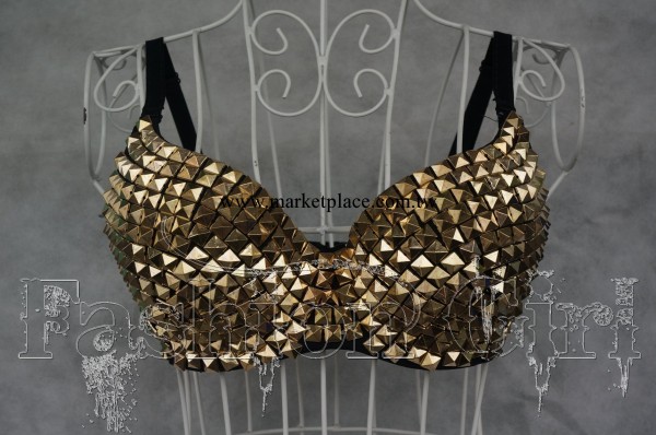 03外貿專供 朋克 大碼 手工 鉚釘胸罩  夜店歌手舞臺DS胸罩工廠,批發,進口,代購