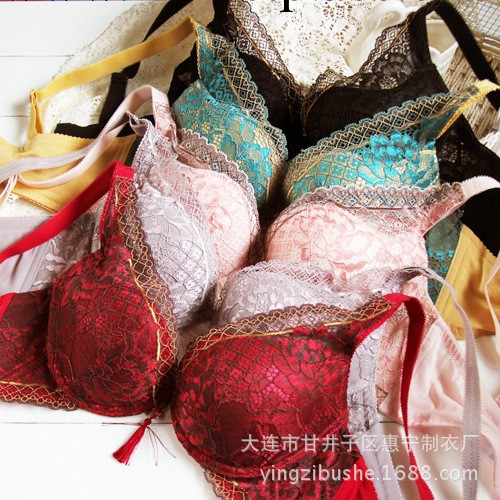 外貿品牌 3/4上薄下厚深V聚攏低心位純棉胸罩工廠,批發,進口,代購