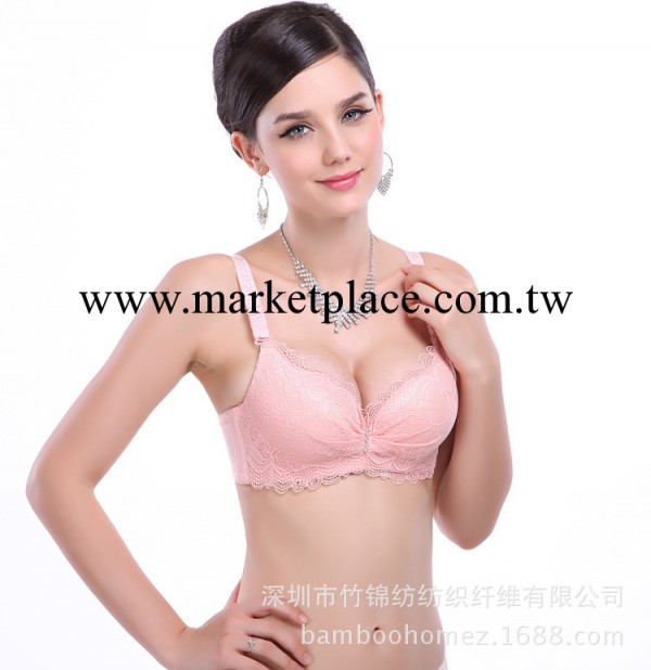 竹纖維胸罩 厚杯聚攏胸罩 小胸最愛鉆飾性感內衣三排扣WX6682工廠,批發,進口,代購