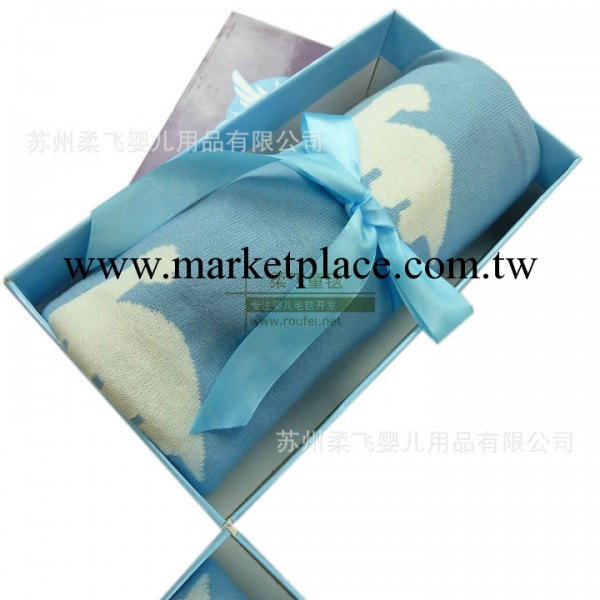 高品質全棉針織雙層毛線毯 純棉線毯 兒童毛毯禮盒裝工廠,批發,進口,代購