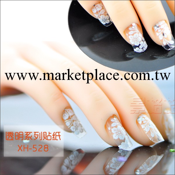 美甲飾品 貼紙 時尚潮流透明純白蕾絲復古花邊指甲油貼花 多款工廠,批發,進口,代購