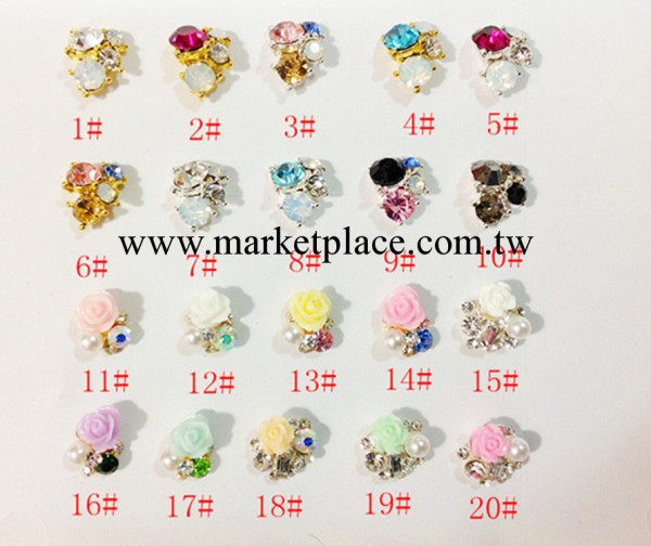 指甲飾品 diy美甲飾品 美甲飾品新款合金蝴蝶結 鉆石合金工廠,批發,進口,代購