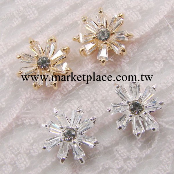 太陽花美甲飾品 合金飾品DIY材料貼鉆 金屬美甲合金花型手工鑲鉆工廠,批發,進口,代購