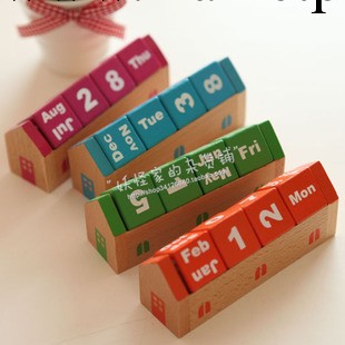 M批發 韓國 木屋造型臺歷 萬年歷 辦公傢居飾品 擺件 4色 0.13工廠,批發,進口,代購
