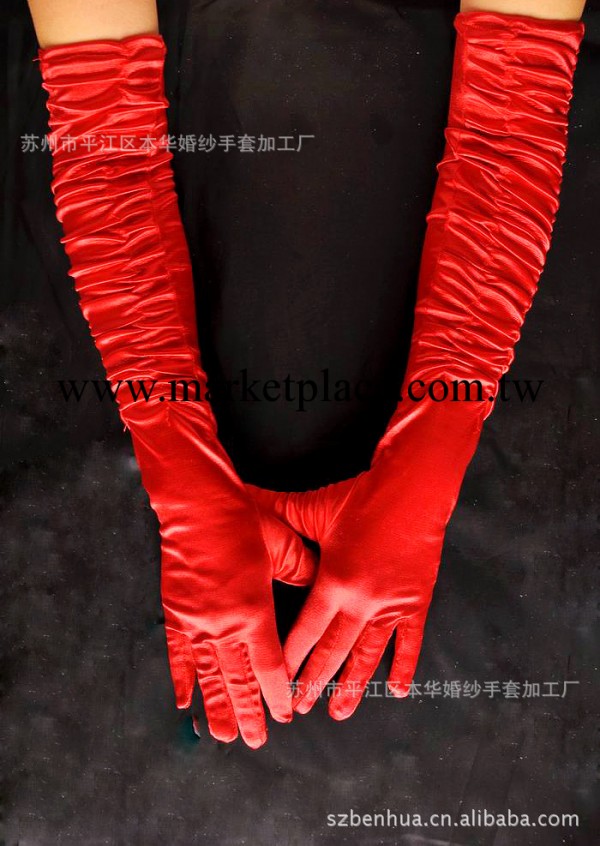 廠傢批發 新娘婚紗手套 禮機手套 演出配飾 打皺 大量供貨 定做工廠,批發,進口,代購