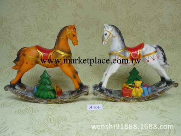 批發馬樹脂工藝品聖誕搖馬傢居飾品馬年禮品招財馬生日禮品A704工廠,批發,進口,代購
