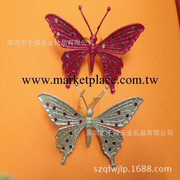 廠傢直銷仿真蝴蝶掛飾 聖誕節蝴蝶飾品 可定制生產工廠,批發,進口,代購