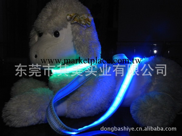 LED貓狗用品 寵物人傢最佳選擇、LED發光牽引繩、新奇特拉帶項圈工廠,批發,進口,代購