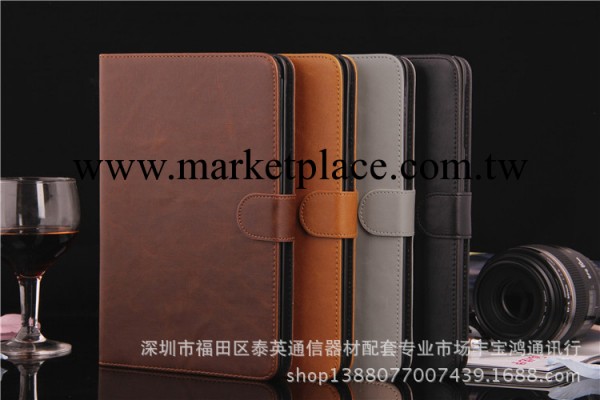 IPAD AIR復古瘋馬紋皮套,新款IPAD AIR/5瘋馬紋錢包式插卡皮套工廠,批發,進口,代購