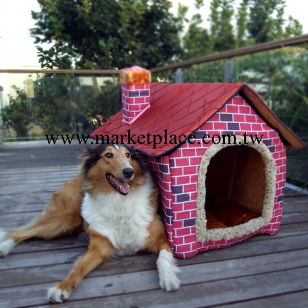 狗窩屋 中小型犬房窩墊 冬季新款寵物狗狗磚墻房子工廠,批發,進口,代購