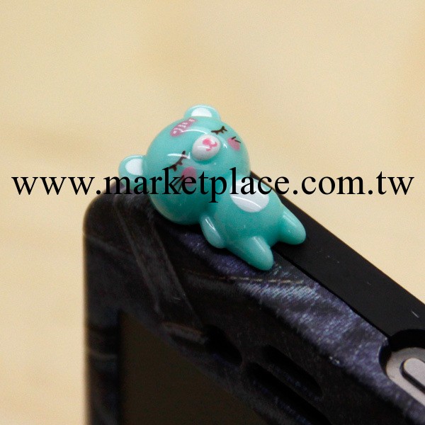 風靡日韓plugy精品躺姿藍色睡貓 iphone 小米3.5mm孔通用型防塵塞工廠,批發,進口,代購