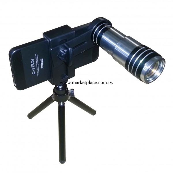 iphone 小米 華為 三星 htc萬能夾12倍長焦鏡頭 通用夾手機望遠鏡工廠,批發,進口,代購