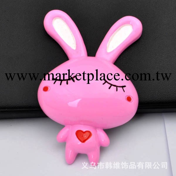 iphone殼配件批發 手機美容黏鉆用-樹脂平底DXH002睡兔-粉紅工廠,批發,進口,代購