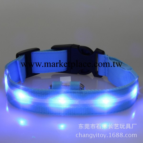 【火熱訂購】新奇特寵物用品藍色LED發光狗圈廠傢直接供貨工廠,批發,進口,代購