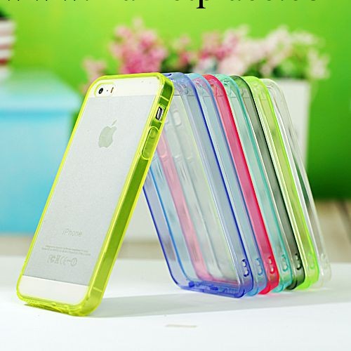 蘋果5手機殼 iphone5S防刮手機殼 5S透明保護殼 亞克力軟膠防塵套工廠,批發,進口,代購