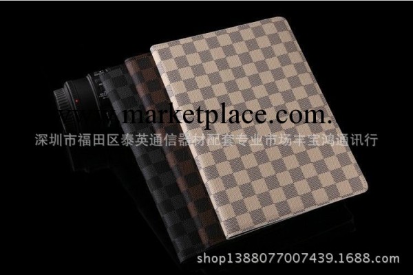 IPAD AIR格子紋皮套,新款IPAD 5格子紋皮套,帶支撐,三檔位工廠,批發,進口,代購