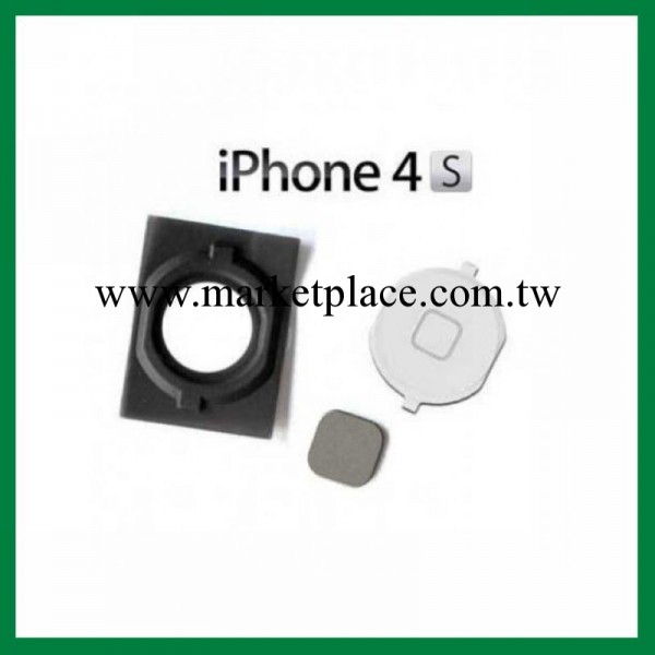 蘋果iphone 4S 返回鍵帶膠帶墊片 home button 4s 返回鍵 OK鍵工廠,批發,進口,代購