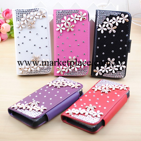 新款 蘋果iPhone4手機皮套 幸運草 水鉆iPhone5保護套潮正品工廠,批發,進口,代購