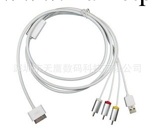 iPad/ iPhone/ iPod轉AV線 充電視頻同步輸出電視工廠,批發,進口,代購