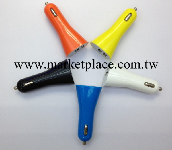 蘋果車充 ipad iphone專用車充 三星車載充電器 雙USB接口2.1A工廠,批發,進口,代購