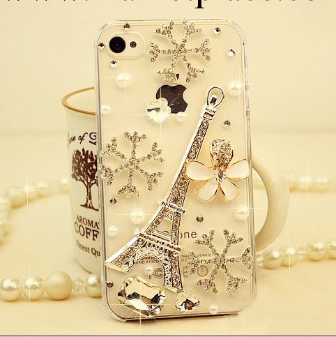 iphone4S/5S 5C鑲鉆手機殼 埃菲爾鐵塔手機套 蘋果水鉆殼一件代發工廠,批發,進口,代購
