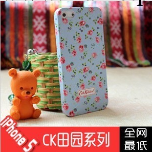 爆款  iphone5碎花手機殼 田園風光蘋果 保護套夜光CK花外殼工廠,批發,進口,代購